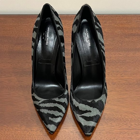 NIB Michael Kors Collection Gretel Tiger Calf Hair Pump - Picture 5 of 16